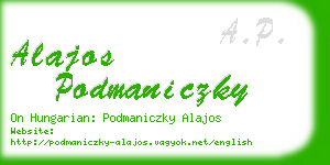 alajos podmaniczky business card